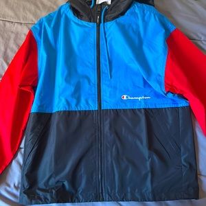 blue/red/black champions jacket size M unworn